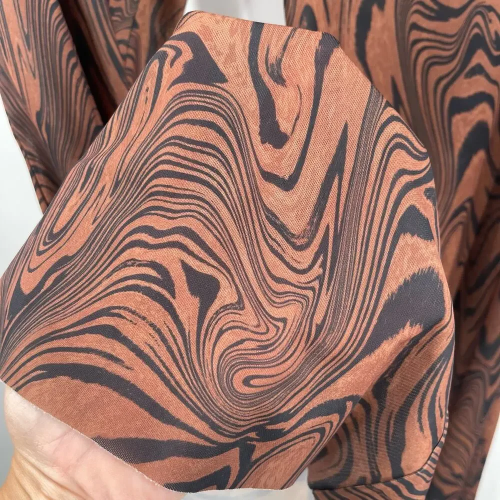 GOOD AMERICAN Mesh Flare Pants Size 3XL Plus Size Cover Up Sheer Chai Swirl NWT